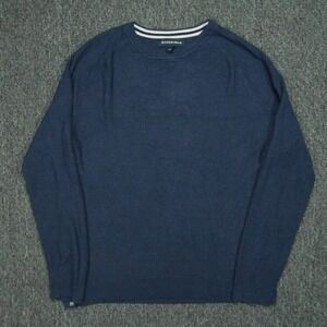 Mizzen Main Sweater Mens Large Blue Pullover Crew Neck Knit Jumper